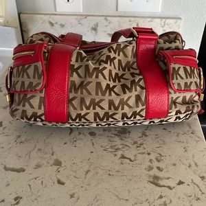 Michael Kors bag red and tan perfect condition